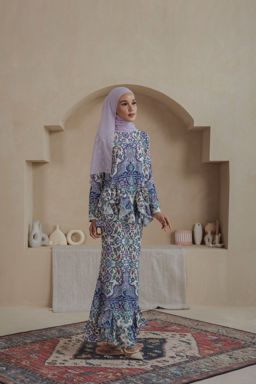 Esraa Ironless Modern Kurung  - Lilac
